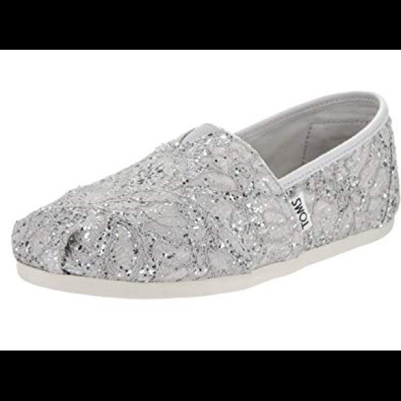 Toms Shoes - TOMS Silver Lace Sequin